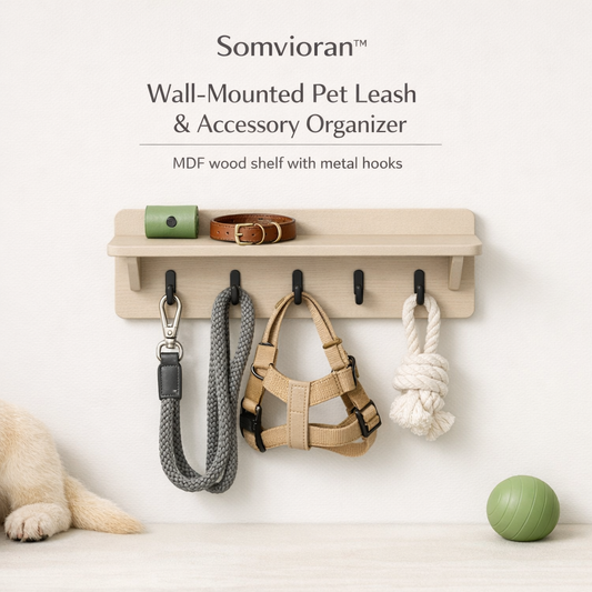 Somvioran™ Wall-Mounted Pet Leash & Accessory Organizer