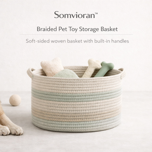 Somvioran™ Braided Pet Toy Storage Basket